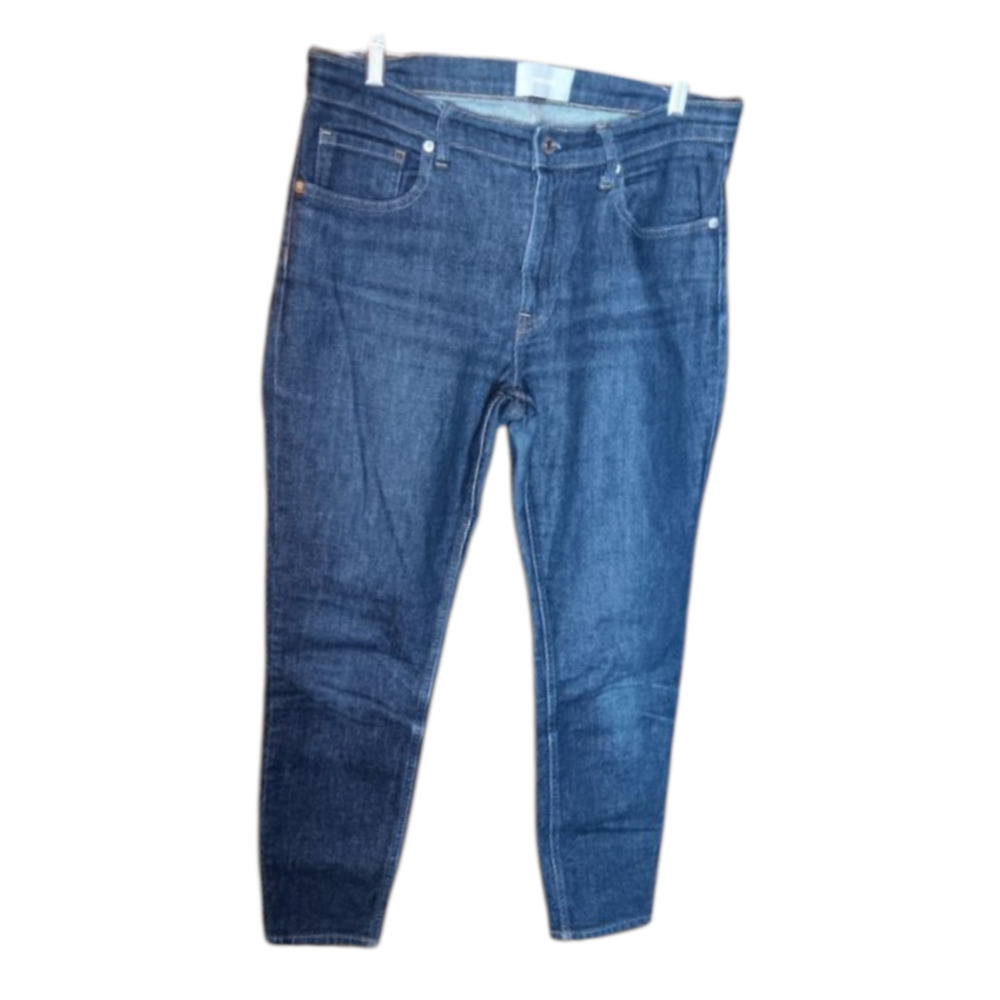 Everlane Women 30 Regular Dark Wash Straight Leg Mid Rise Stretch Denim Jeans
